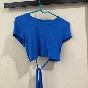 Blue Crop Top